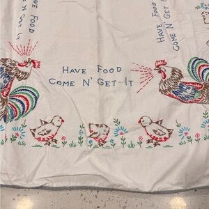 Vintage Farmhouse Rooster and Chickens Tablecloth